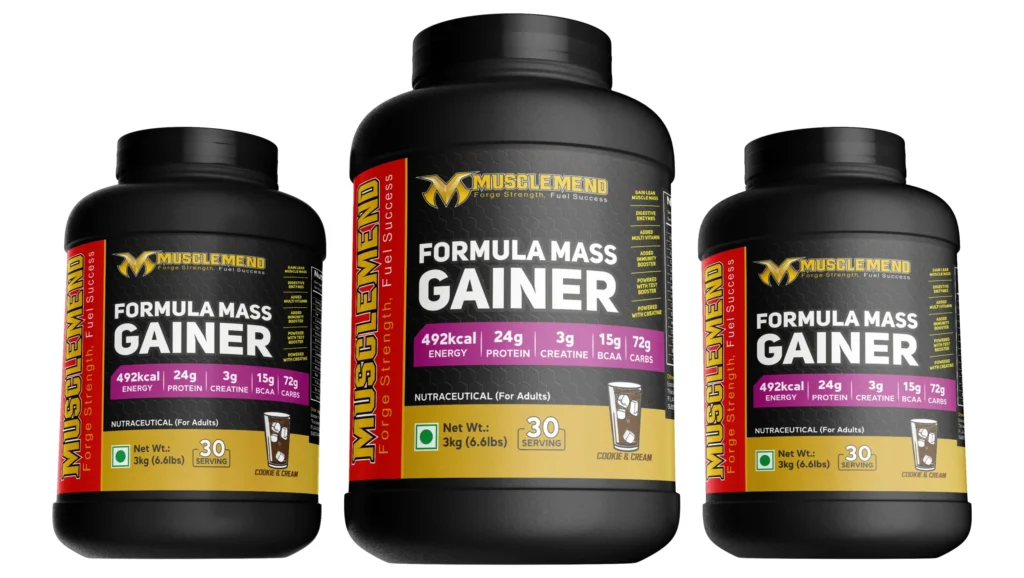 Discover - Musclemend Products 4 formula mass gainer cookies and cream gallery image