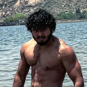 About 9 a man swimming in khandoli dam
