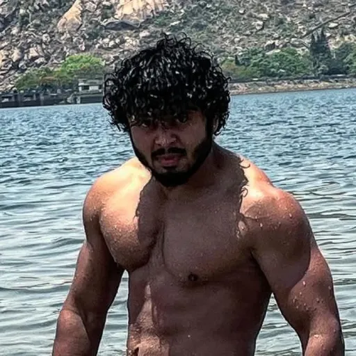 a man swimming in khandoli dam